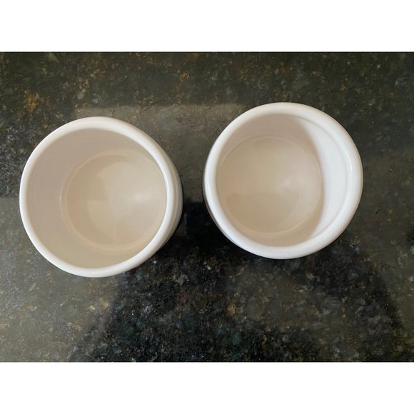 Rae Dunn Artisan Collection By Magenta Salt and Pepper White Ceramic Cellars - Picture 4 of 7